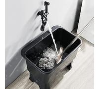 Lavello per impieghi gravosi con rubinetto e scarico, lavapavimenti per bagno, garage, esterno, servizio pubblico