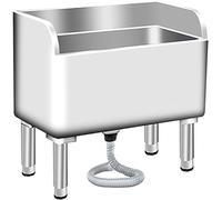 Lavello per mocio da pavimento in acciaio inox, secchio per mocio, lavanderia, lavello a pavimento per interni ed esterni, con drenaggio, per cucina e lavoro Gara (dimensioni: 60 x 41 x 55 cm)