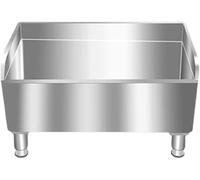 Lavello per Mocio in Acciaio Inox - Lavello Profondo 12" - Vasche per Lavello Commerciale per Ristoranti, Garage - con Piedini di Livellamento Regolabili, Silver, 80x41x60cm