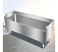 Lavello per mocio per pavimenti commerciali, lavello per servizio mocio in acciaio inossidabile, lavello da pavimento profondo di grande capacità, lavello per lavanderia con secchio,100x41x55cm