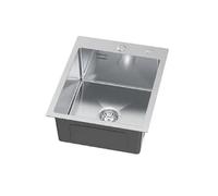 Lavello QLS 40x50 CM In Acciaio RUBEN INOX - Con Sifone E Dispenser Di Sapone