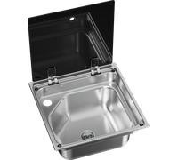 Lavello quadrato dometic cvs1350g con copertura in vetro