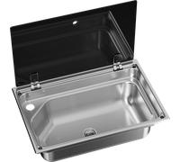 Lavello quadrato dometic cvs1525g con copertura in vetro