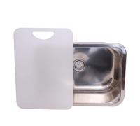 Lavello quadrato in acciaio inossidabile per camper con tagliere, utilizzato per roulotte, viaggi con guida autonoma per yacht, lavello da cucina