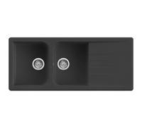 Lavello Quareco incasso 2 vasche 116x50 Prime 116 Granito Nero QLP116NE