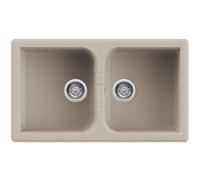 Lavello Quareco incasso 2 vasche 86x50 Prime 862 Granito Avena QLP862AV