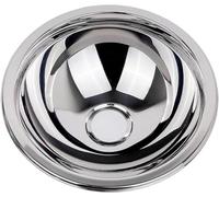 Lavello rotondo in acciaio inox per roulotte, 260 mm, profondità 130 mm