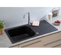 Lavello Sottopiano Lavello In Pietra Composito 100x50 Nero Respekta Orlando