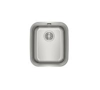 Lavello sottotop rettangolare in acciaio inox, 1 vasca, 400 x 340 mm, con scolapiatti