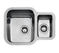 Lavello Teka BE 1 1/2 C 625 REV Acciaio Inox doppia vasca quadrata Top-Mounted