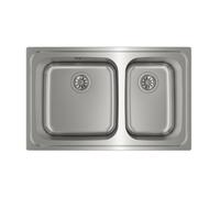 Lavello Teka Classic 2C 80 Acciaio Inossidabile 2 Vasche Retroincasso Lavello Teka Classic 2C 80 Acciaio Inossidabile 2 Vasche Retroincasso