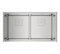 Lavello Teka Flex Linea RS15 2C 740 acciaio inox doppia vasca SilentSmart