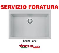 Lavello Ulisse 79 Mix cm 76x50 1 vasca / vascone Alluminio Made in Italy