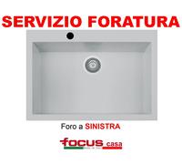 Lavello Ulisse 79 Mix cm 76x50 1 vasca / vascone Alluminio Made in Italy