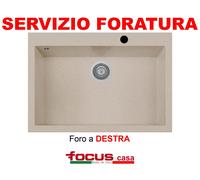 Lavello Ulisse 79 Mix cm 76x50 1 vasca / vascone Avena Made in Italy