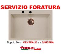 Lavello Ulisse 79 Mix cm 76x50 1 vasca/vascone piletta rame Avena Made in Italy