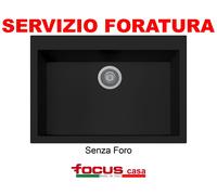 PLADOS Lavello Cucina 1 Vasca incasso cm 76x50 - ON7610 UG 70 Nero Matt