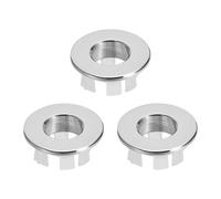 Lavello Vasca Guarnizione Copertura Troppopieno Rotondo Cappucci Argentato 3pz