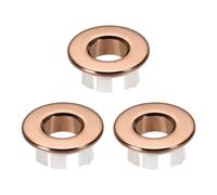 Lavello Vasca Guarnizione Copertura Troppopieno Rotondo Cappucci Rose Gold 3Pz