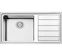 Apell Lavello Cucina 1 Vasca Incasso con Gocciolatoio Dx Larghezza 100 cm materiale Acciaio Inox finitura Spazzolata - LNP1001IRBC Serie Linear Plus