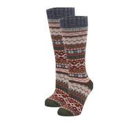 lavendel 2 Paia di Calzini al Ginocchio Etnici in Lana da Donna, Caldi e Morbidi, Ideali per lo Sci, Oeko-Tex (IT, Testo, Taglia unica, Regular, Regular, 2x Blu)