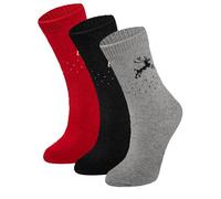 lavendel Calzini in Lana Naturale da Donna con Motivo - Comfort Lavorato a Maglia Fine con Certificato Oeko-Tex - Caldi, Traspiranti e Inodori (IT, Numero, 36, 40, Regular, Regular, Mix-3)