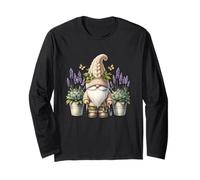 Lavender Flower Garden Gnome For Women And Men Lilac Floral Maglia a Manica