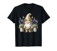 Lavender Flower Garden Gnome For Women And Men Lilac Floral Maglietta