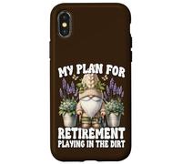 Lavender Flower Gnome Dad For Retirement Playing In The Dirt Custodia per iPhone X/XS