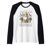 Lavender Flower Gnome Dad For Retirement Playing In The Dirt Maglia con Maniche Raglan