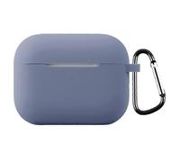 (Lavender Grey) For AirPods Pro 3 Silicone Case with Carabiner Ultra Thin 1.3mm Earphone Protective Cover（）