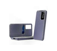(Lavender Grey) Galaxy A56 5G Leather Case with Card Holder & Smart View Window - Phone Cover