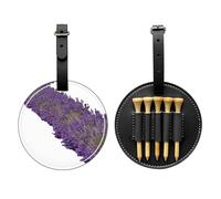 Lavender Group - Borsa portaoggetti per tee da golf, con stampa nera, design portatile, facile da organizzare, Nero , Taglia unica