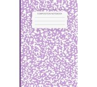 Lavender Marble Composition Notebook, Aesthetic Wide Ruled Journal for School Notes, Cute Purple Notebook 6x9: Soft pastel marble design with clean ... for journaling, studying and daily planning