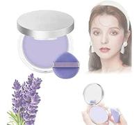 Lavender Matte Powder, Lavender Matte Powder Oil Control, Mini Powder Puff, Lavender Matte Face Setting Powder, For Silky Blurring Oil Control Long-Lasting Makeup (1 Pcs)