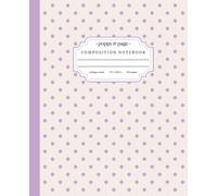 Lavender Polka Dot Composition Notebook: Cute Aesthetic Pastel Purple and Cream Dots Pattern Journal for Women and Teen Girls | Ideal for School or Work | College Ruled Pages