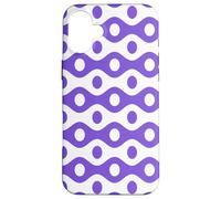 Lavender Purple Wavy Lines Circular Dot Playful Retro Patten Custodia per iPhone 16 Plus
