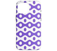 Lavender Purple Wavy Lines Circular Dot Playful Retro Patten Custodia per iPhone 16 Pro Max