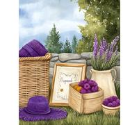 Lavender Yarn Garden Notebook: Cozy Reader’s Journal with Purple Aesthetic | 7.5x9.25 College Ruled Writing Book for Women, Mystery Lovers, and Knitting Fans