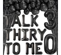 LaVenty 30 palloncini nero talk 30 to me palloncini talk 30 to me compleanno decorazione talk thirty to me banner 30° compleanno decorazione dirty 30 compleanno