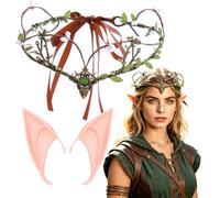 LaVenty Copricapo da fata medievale da elfo del bosco | Accessorio per costume da elfo rinascimentale