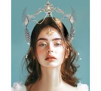 LaVenty corona aureola angelo aureola fascia costume da angelo corona diadema dea del sole fascia sunburst copricapo cosplay wedding festival