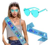 LaVenty dancing queen fusciacca mamma mia party decorazioni disco bachelorette decorazioni mamma mia addio al nubilato decorazioni adulto costume accessori