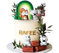 LaVenty decorazione per torta safari babyshower decorazione torta animali safari decorazione per torta wild one topper per torta due selvaggi topper per torta koala scoiattolo