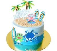 LaVenty decorazioni per torte da spiaggia decorazioni per torte estive con tavole da surf decorazioni per torte per feste in piscina decorazioni per torte luau decorazioni per torte hawaiane