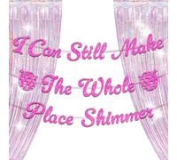 LaVenty I Can Still Make the Whole Place Shimmer Banner Glitter Party Decorations