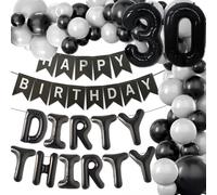 LaVenty nero talk 30 to me palloncini 30° nero palloncini talk 30 to me compleanno decorazione talk thirty to me banner 30° compleanno decorazione dirty 30° compleanno