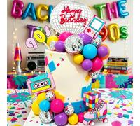 LaVenty Topper per torta anni '70 con scarpe da pattinaggio e palline da | Torna agli anni '90 Lets Roll Cake Decorazioni per addio al nubilato festa di compleanno