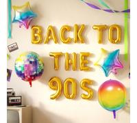 LaVenty Torna agli anni '90 Balloon Banner Set Retro anni '90 palloncini a | Decorazioni per feste anni '90 Throwback anni '90 a tema forniture per feste per nostalgia