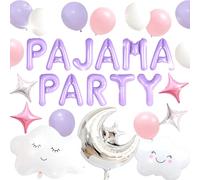LaVenty viola pigiama party palloncini luna stelle ragazze decorazioni